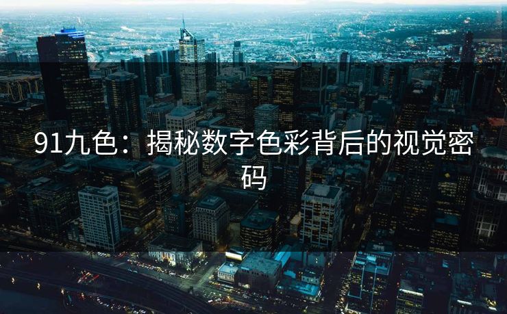 91九色：揭秘数字色彩背后的视觉密码
