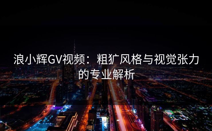 浪小辉GV视频：粗犷风格与视觉张力的专业解析