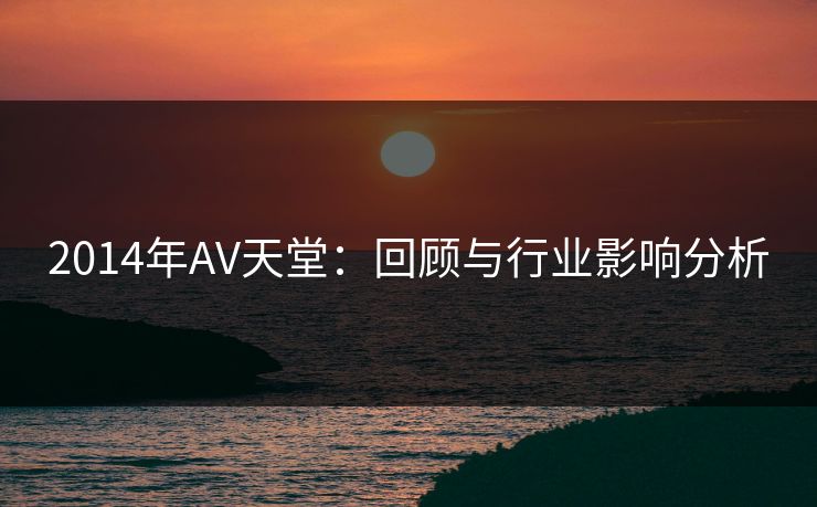 2014年AV天堂：回顾与行业影响分析