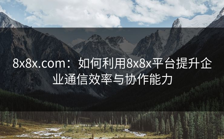 8x8x.com：如何利用8x8x平台提升企业通信效率与协作能力
